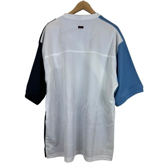 FUBU Vintage The Collection‎ Y2K Athletic Dept 5 Size 1X Blue Colorblock Limited - Picture 3 of 7